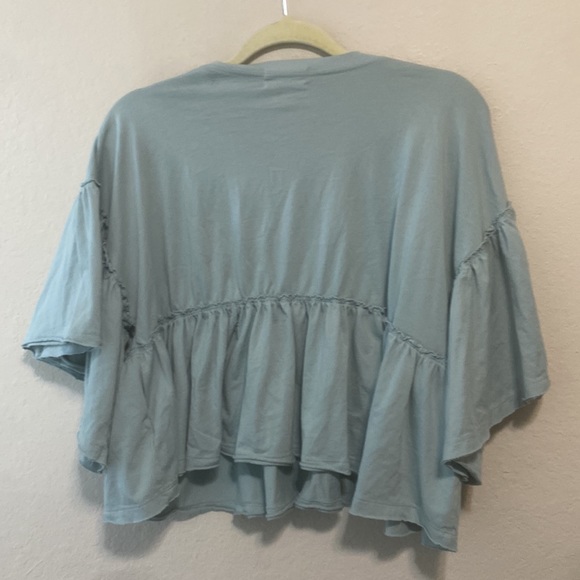 Urban Outfitters Rosario Ruffle Cropped Babydoll Top - Picture 6 of 6
